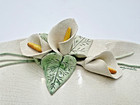 Vintage Signed Harmony Taormina Benedetti Italian Platter Majolica Calla Lillies