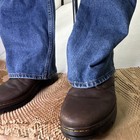 Dr  Martens Men   s Brown Leather Chukka Ankle Boots Lace-up Round Toe Rubber Sole