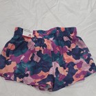 Reebok Relaxed Fit Athletic Shorts Multicolor Abstract M Elastic Waist Blend