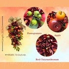 25  Autumn Harvest Fall Leaves Mums And  Apples Swag Wreath Door Wall Home Decor