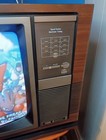     1983 Hitachi Vintage Crt Tv Retro Gaming 19    Tube Rf Mod Woodgrain Clean 80s 