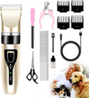 Dog Cat Pet Grooming Kit Electric Hair Clipper Trimmer Rechargeable Cordless New