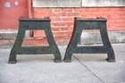 Antique Cast Iron Legs Kitchen Island Industrial Workbench Coffee Table Base Vtg