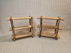 Vintage Artisan Made Rustic Furniture Set For Miniature Log Dollhouse Or Country