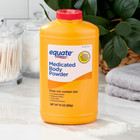 New Equate  Medicated Body Powder  Unscented  10 Oz    2 Pack   - Free Shipping