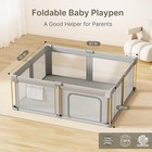 Foldable Baby Playpen With Mat 50x50x27 Portable Collapsible Play Yard Indoor
