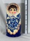Vintage Russian Matryoshka Nesting Dolls 5 Piece Set Floral Hand Painted