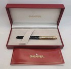 Vintage 1996 Sheaffer Crest Opalite Green With Gold Cap 18k W box And Instruct 
