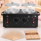 Double Pot Wax Warmer 1 2l Electric Heater For Hair Removal   200 Wax Sticks