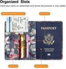 Passport Holder Travel Wallet Rfid Blocking Pu Leather Card Case Cover