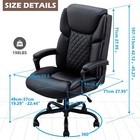 Office Chair Executive Task Ergonomic Executive Pu Leather Swivel Computer Chair