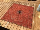 Vintage Antique Hand Woven European Paisley Shawl  65   Square Some Holes