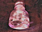 Vintage Mid-century  Light Lilac Glass  Free-blown Inkwell Paperweight