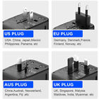 Universal Travel Adapter Converter International Wall Charger Ac Power Plug Usb
