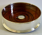 Large Sterling Silver 1998 Champagne   Wine Coaster Barware 5 Inch