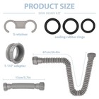 1-1 2  Flexible P-trap Sink Drain Pipe Kit 5 7 -27  For 1 5  X 26 4   Gray 