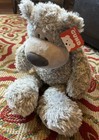 Gund Slouchers 4043802 Gray Grey 20    Bear Stuffed Bean Bag Animal Plush Toy Nwt