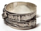 Avi Soffer Sterling Silver Modernism Bangle Bracelet With Onyx Stone J-18
