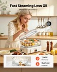 Vevor Electric Food Steamer 6 3 Qt Glass Vegetable Steamer With 2-tier Trays