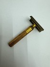 Vintage 1940 s Gillette Gold Fat Handle Tech De Safety Razor - Great Condition