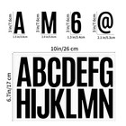 480 Pcs Waterproof 3  Vinyl Alphabet   Number Stickers - Self-adhesive  Black