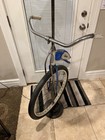 Schwinn Vintage Cruiser Bicycle - Blue And White Built Into A Lamp
