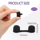 50 Pcs Nose Filters Disposable Nasal For Dust Black
