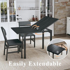 Dining Table Set For 4  Extendable Kitchen Table Cushion Chairs Set Of 4  Rectan