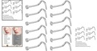 Versatile 12pcs Nose Piercing Studs - Smooth Surgical Steel   Rhinesone Designs