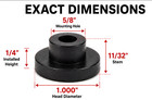 5 8  Hole Silicone Rubber Step Bushing Firewall Pass-through 5 16  Id X 1  Od