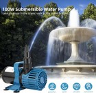 Pond Pump 1600 Gph   14ft Lift 100w Submersible Water Pump Fish Pond Waterfall  