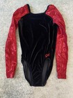 Lot  4  Gk Elite   Balera Girls  Size Cl Sleeveless Gymnastics Leotard Red Flame