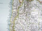 1912 Antique Map Of Argentina Chile Falklands Buenos Aires South America