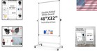 Heavy Duty Rolling Whiteboard 48x32  Double Sided Magnetic Dry Erase Board