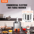 Vevor 2 3 Qt Electric Cheese Dispenser With Pump Commercial Hot Fudge Warmer
