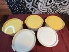 Lot Of 5 Round Tupperware And Rubbermaid Cake Carriers 