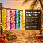 Maqihan 24 Pcs Hawaiian Leis For Luau Party  Tropical Decorations Colorful
