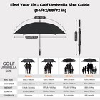 Automatic Open Golf Umbrella  54 62 68 72 Inch Extra Large Oversize Double Ca   