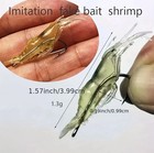 20pcs Soft Shrimp Fishing Lures With Luminous Bait Hooks For Fresh   Saltwater
