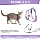 Cat Harness And Leash Set  Adjustable Gradient Kitten Harness Escape Proof Harne