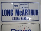Long Mcarthur Ford Dealer Salina Kansas Dealership Booster Tag Plate   Lot Of 3