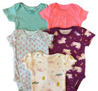 Carters Baby Bodysuits Girl Newborn Tee T Shirts Rompers Clothes Lot Animals