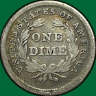 1838 Partial Drapery Seated Liberty Dime Fine F Coin  44355