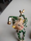Vintage Lefton Holly Elf Pixie Ceramic Figurines Set Of 3      Christmas