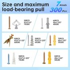Drywall Anchors And Screws Assortment Kit 300pcs  7 Types  150 Heavy Duty She   