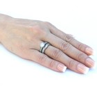 Womens 0 8 Carat Round Cz 316 Stainless Steel Non Tarnish Wedding Ring Set