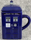 Doctor Who Tardis Mug With Lid 2012 Bbc Official Square Shaped Ceramic Coffee