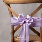 Lavender Satin Ribbon 4 Inch Wide Light Orchid Purple Ribbon For Wedding Chair