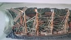 Antique Ship In A Bottle  Sailor Folk Art  Four-masted Barque   Early 1900   1920