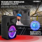 5 Core Party Speaker W Mic 2pc Portable 400w Bluetooth Loud Pa Dj Karaoke System